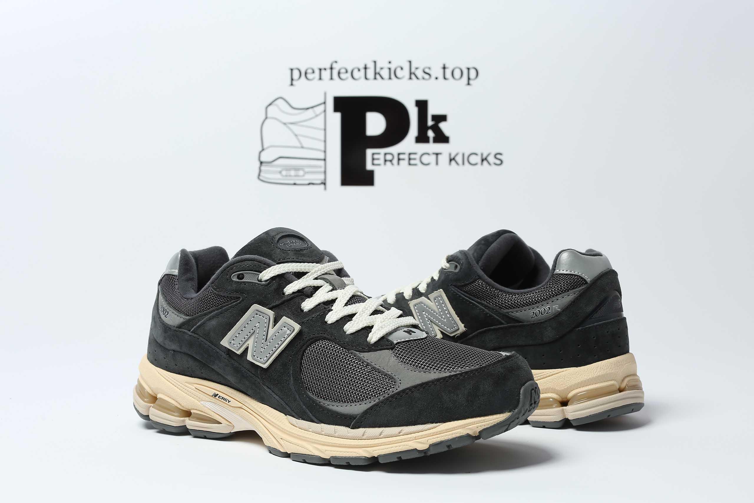 PK GOD New Balance 2002R Black Dark Grey RETAIL MATERIALS READY TO SHIP